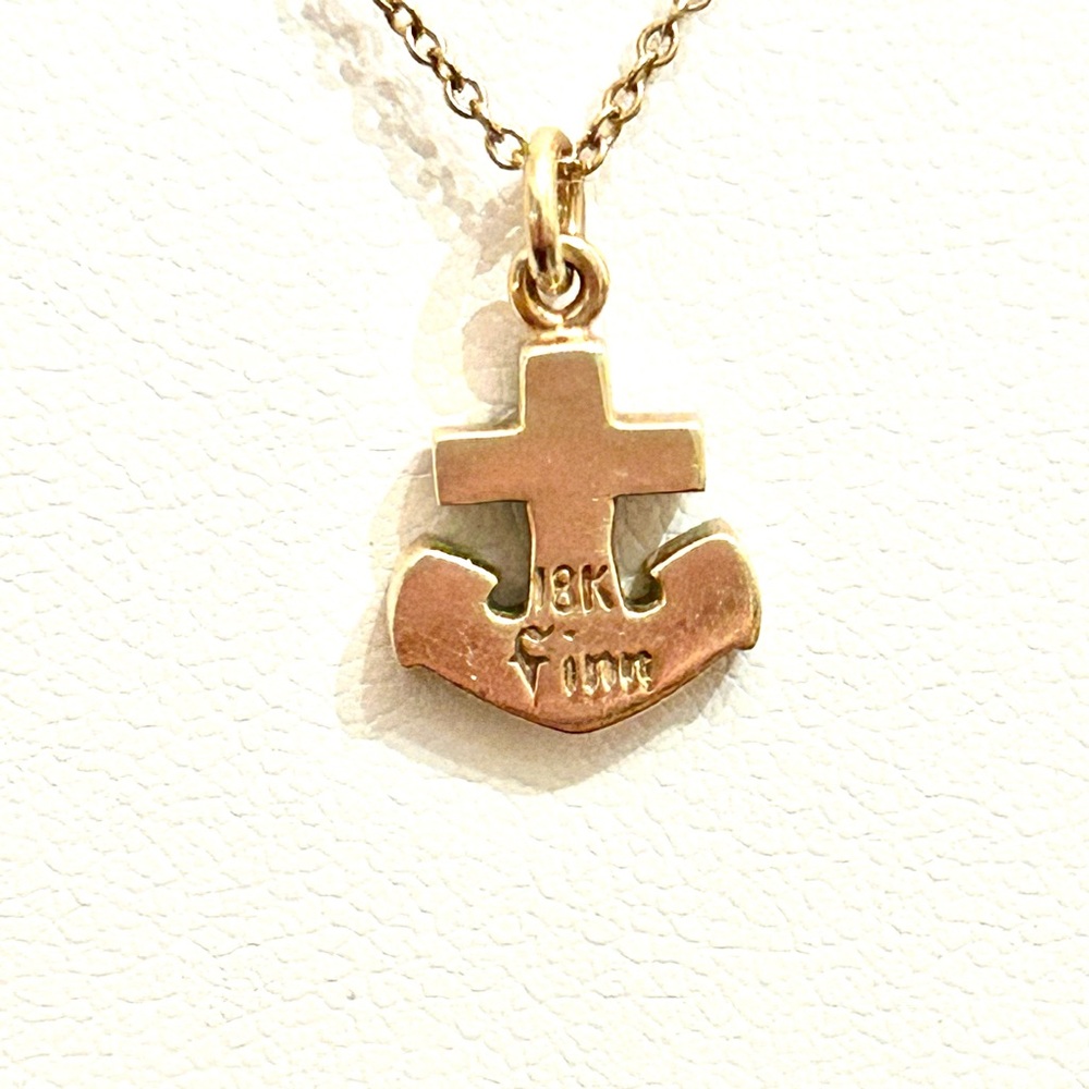 Finn New York Black Diamond Anchor Necklace View 3